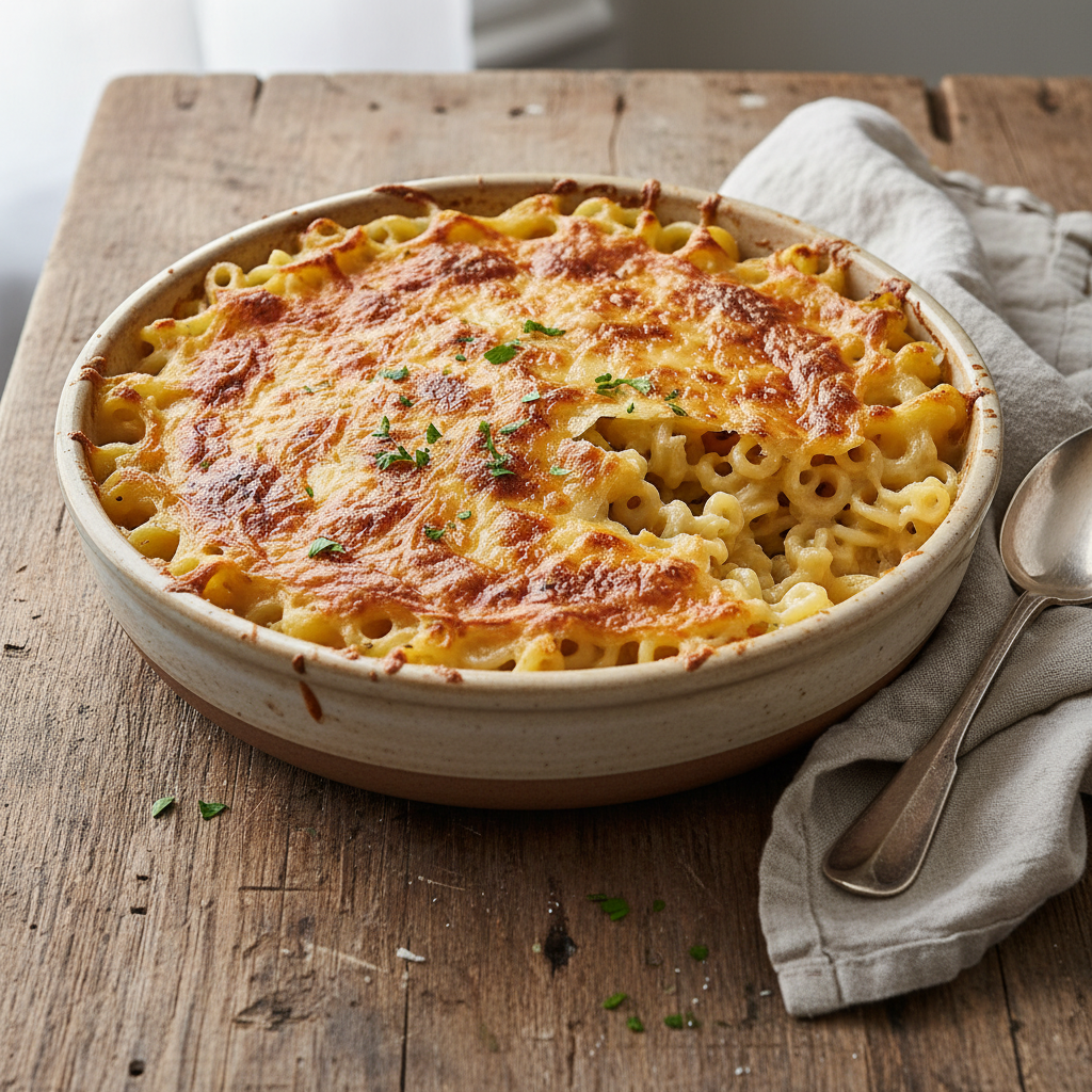 Coquillettes au Fromage Gratinées