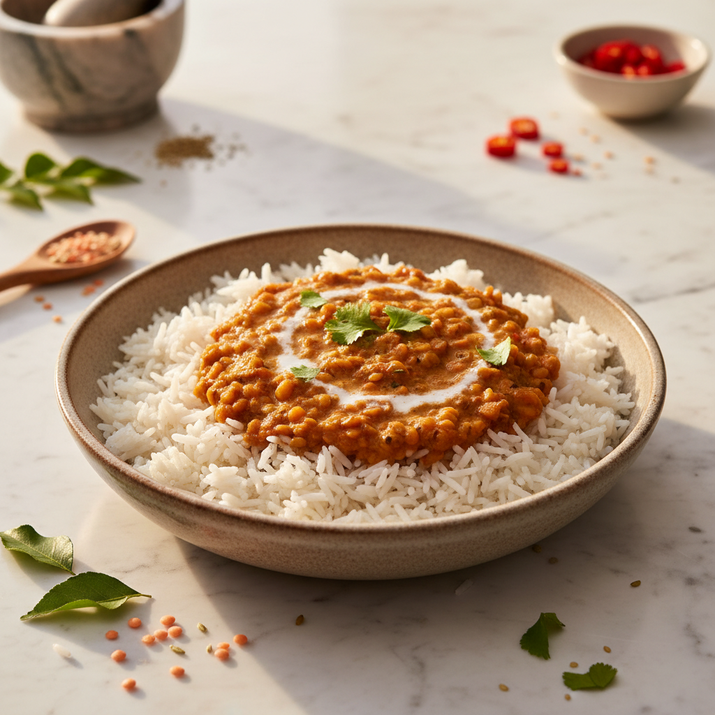 Curry de lentilles asiatique