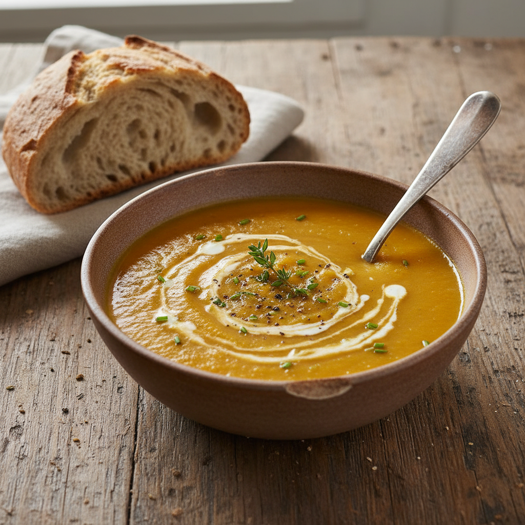 Soupe Crémeuse Pommes de Terre Carottes