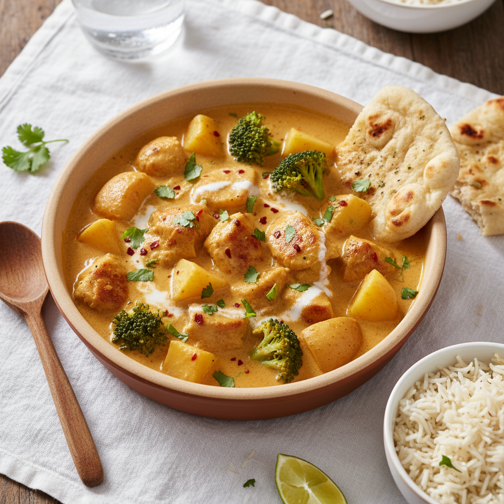 Curry de poulet express à la noix de coco