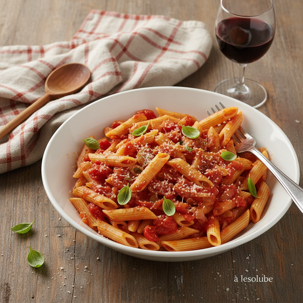 Penne à la Tomate et Oignon