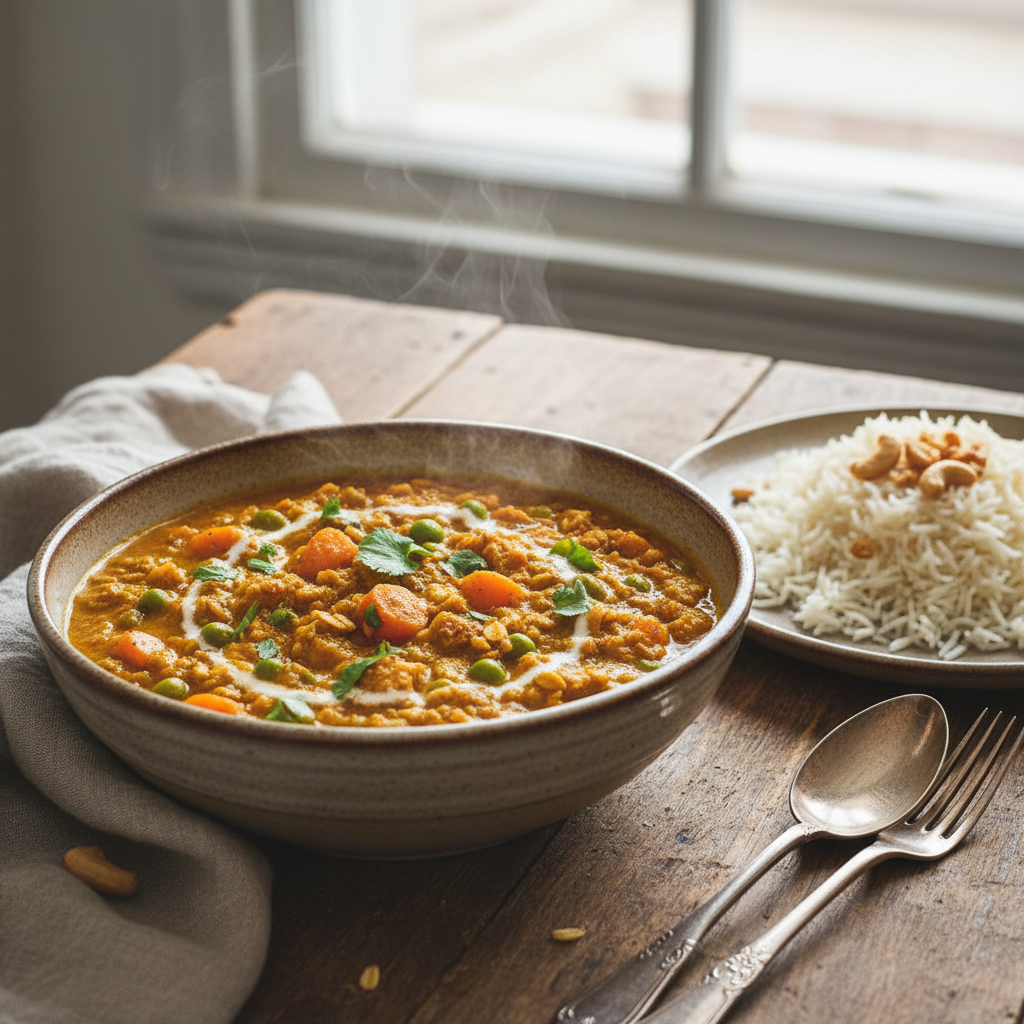 Curry Végétarien aux Carottes et Avoine