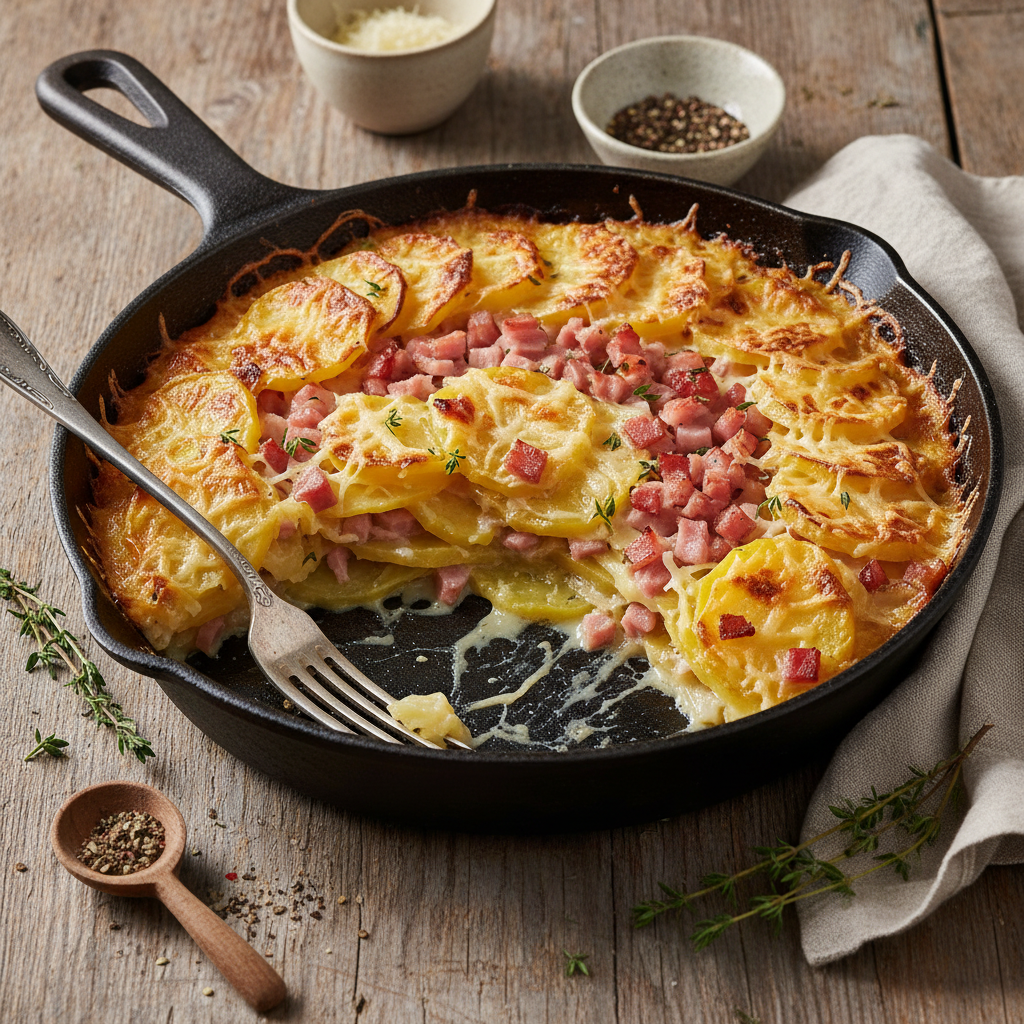 Gratin de Pommes de Terre et Jambon