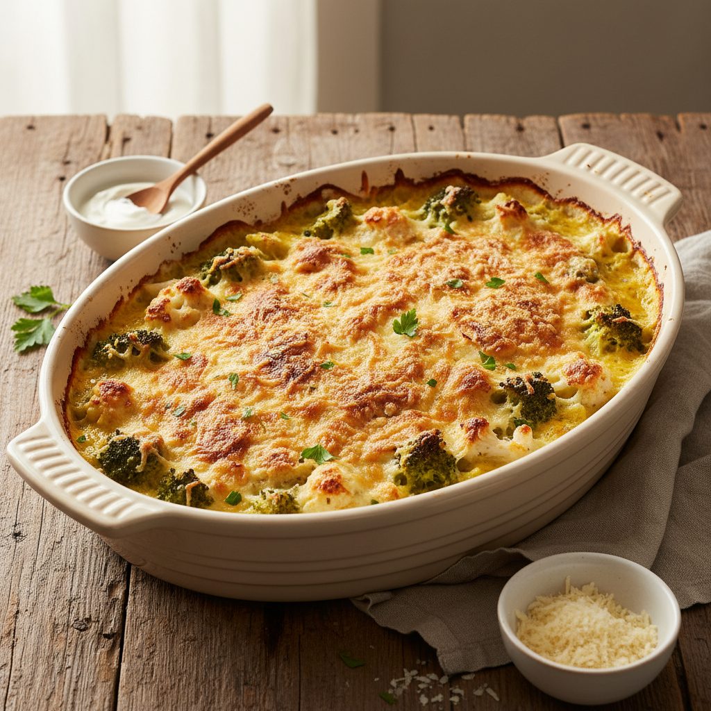 Gratin de Chou-fleur et Brocoli