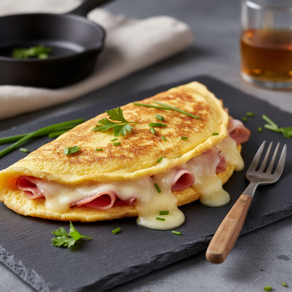 Omelette Gourmande Jambon-Fromage