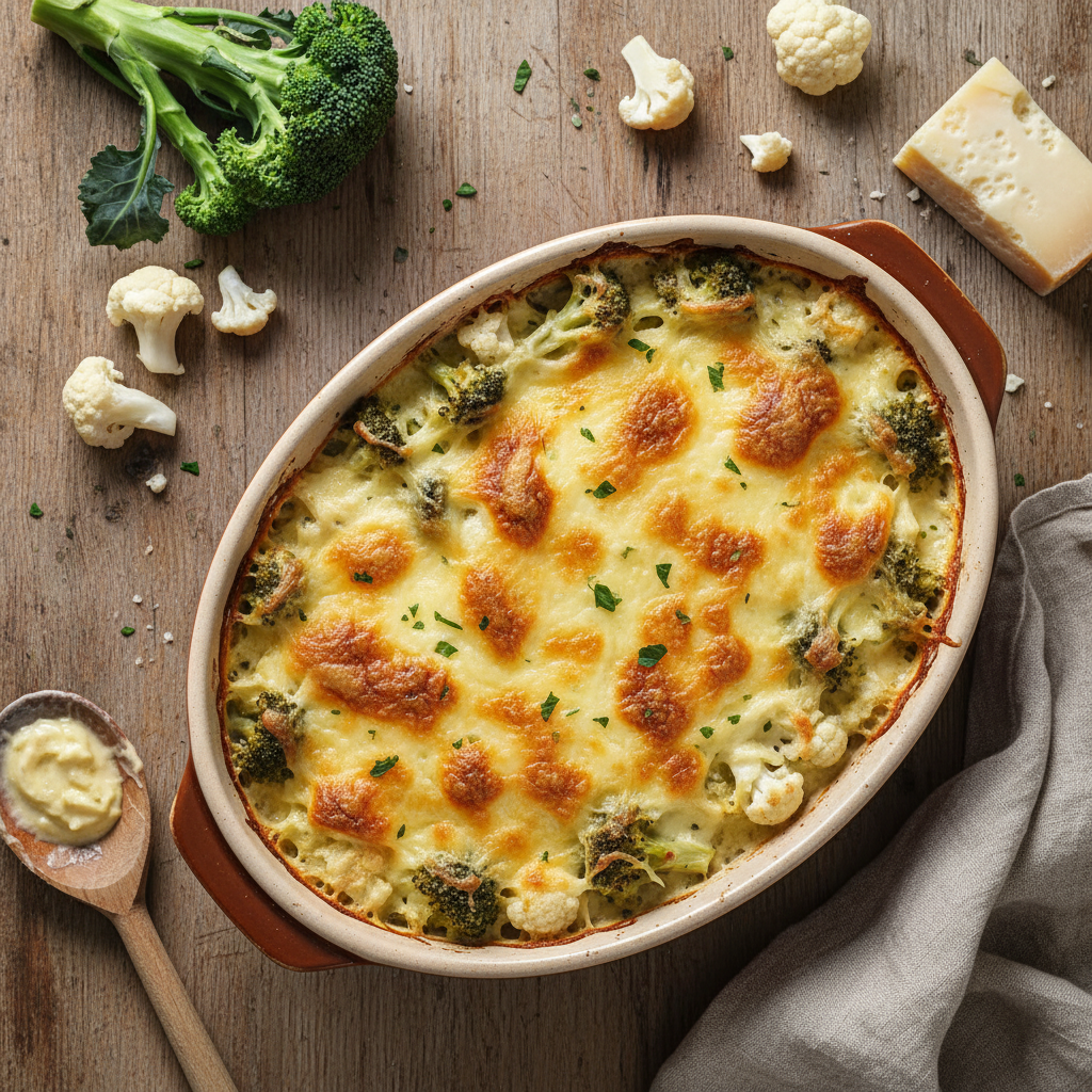Gratin de Brocoli et Chou-fleur