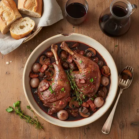 Chicken in Red Wine