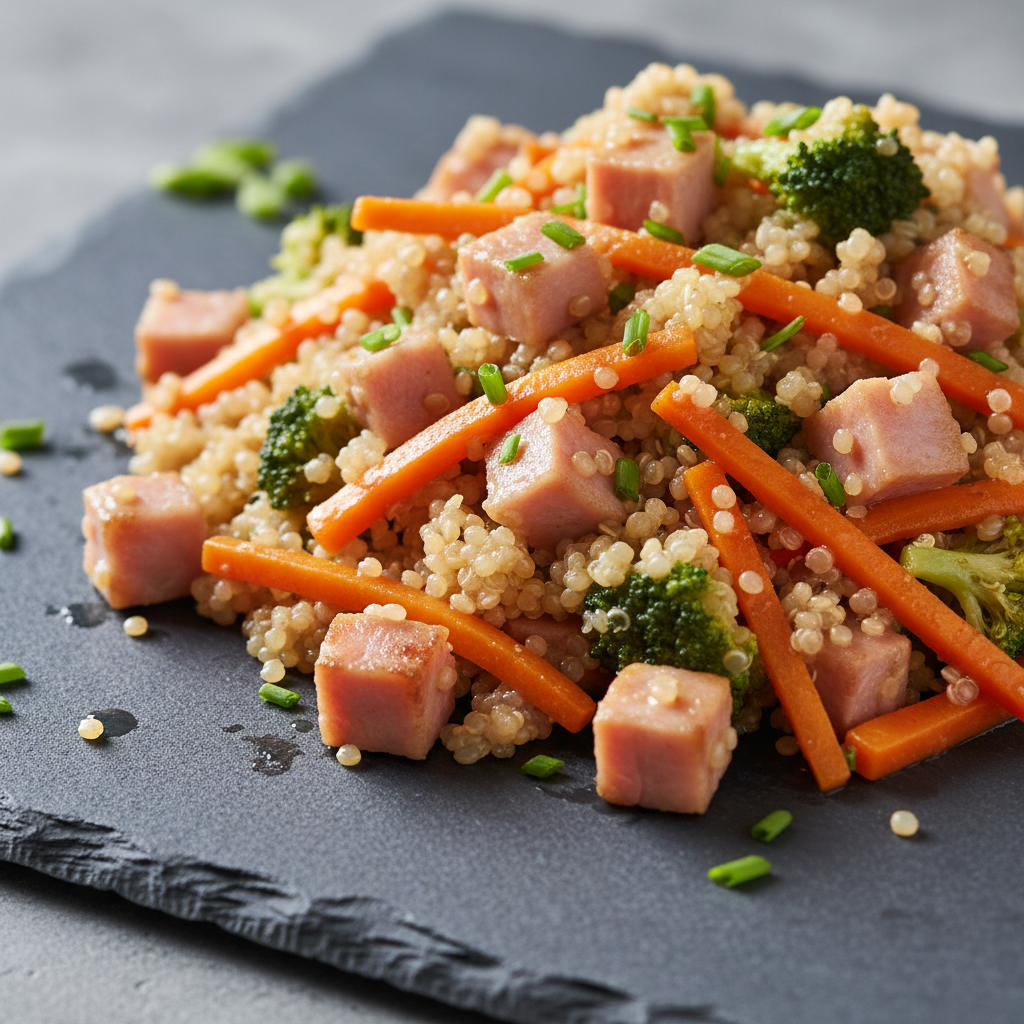 Quinoa Sauté Jambon et Légumes