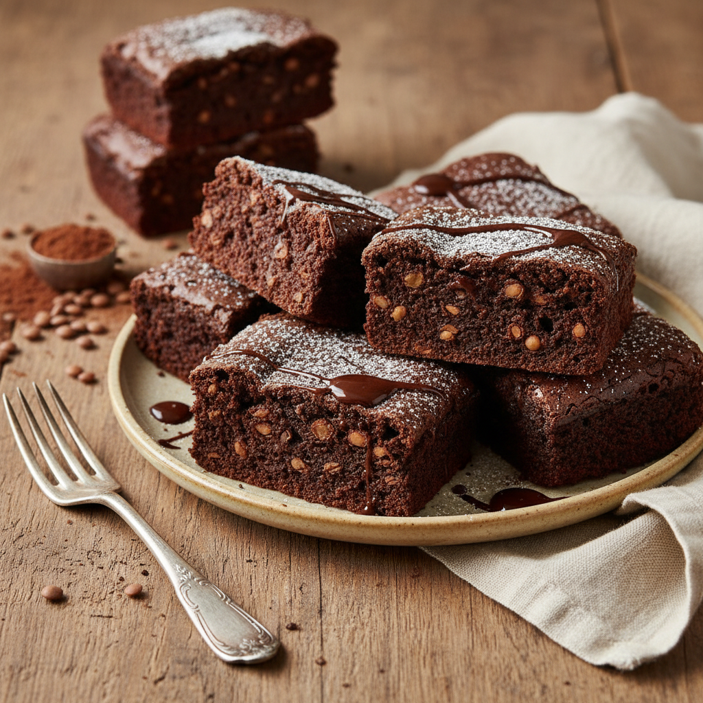 Brownies aux Lentilles et Chocolat