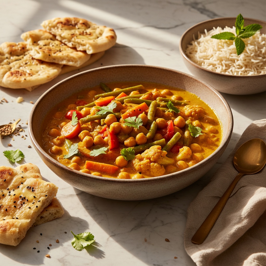 Curry de Pois Chiches et Légumes (Curry Végétarien)