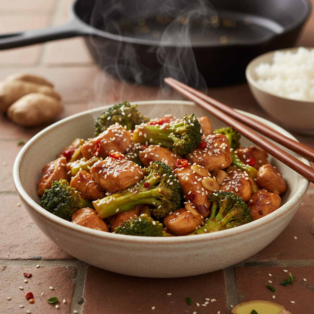 Poulet Sauté au Brocoli