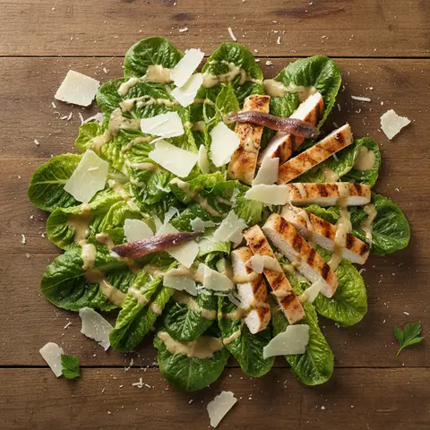 Caesar-Salat mit gegrilltem Huhn ohne Croutons