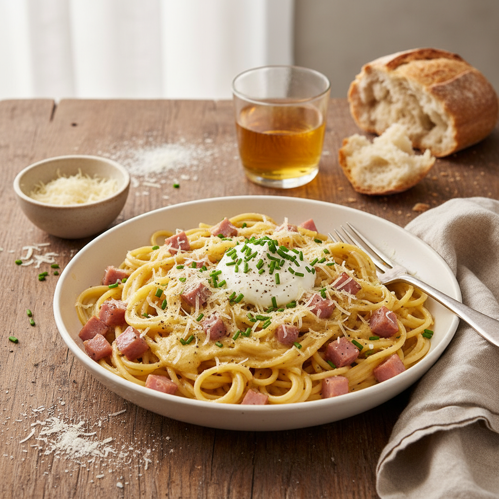 Pâtes Carbonara Simplifiée