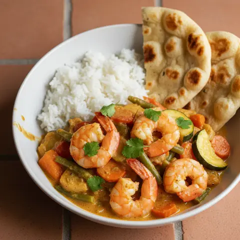 Garnelen-Curry mit Gemüse