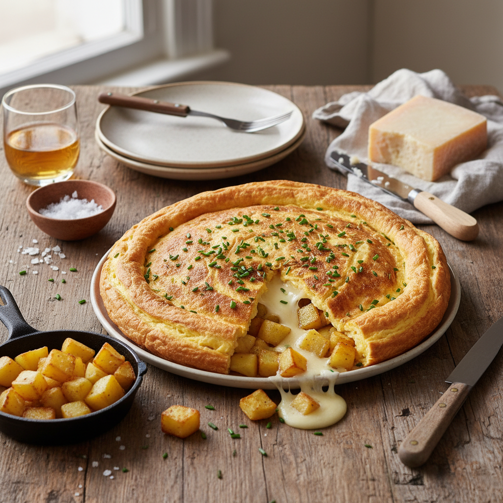 Omelette aux Pommes de Terre et Gruyère
