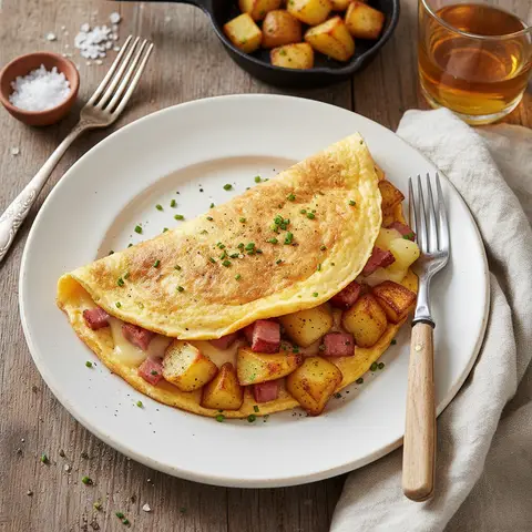 Ham and Potato Omelette