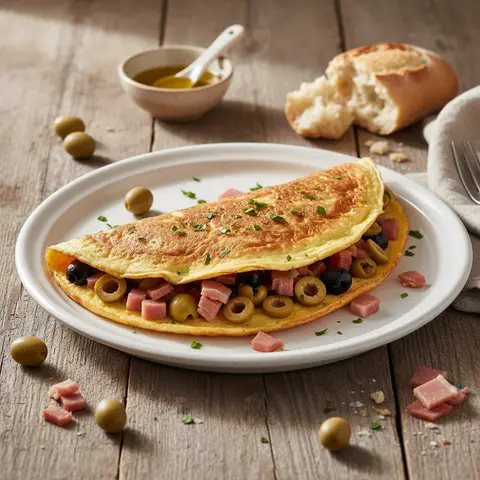 Olive and Ham Omelette