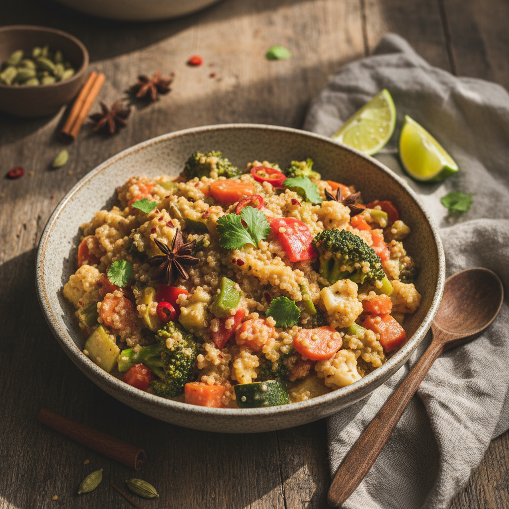 Curry Asiatique Quinoa-Légumes