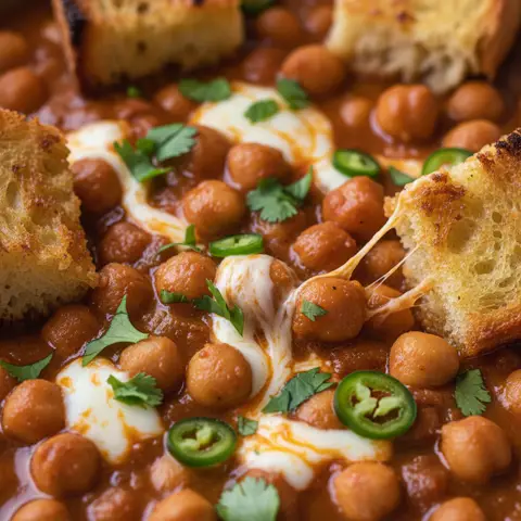 Chickpea Curry with Toasted Bread
