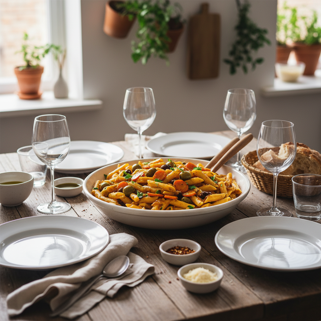 Penne aux Olives et Carottes
