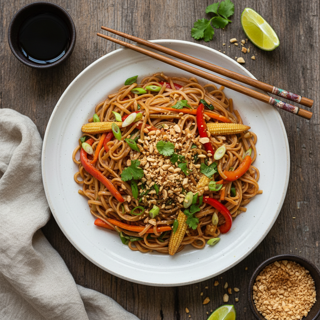 Pad Thaï Simplifié aux Légumes