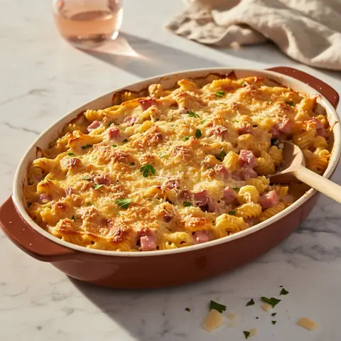 Ham and Parmesan Pasta Bake