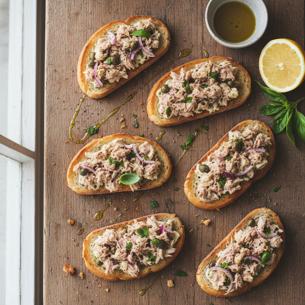 Tartines de Thon Croustillantes