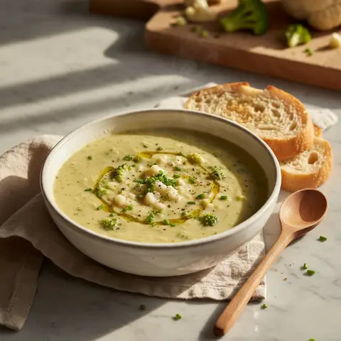 Cauliflower and Broccoli Soup