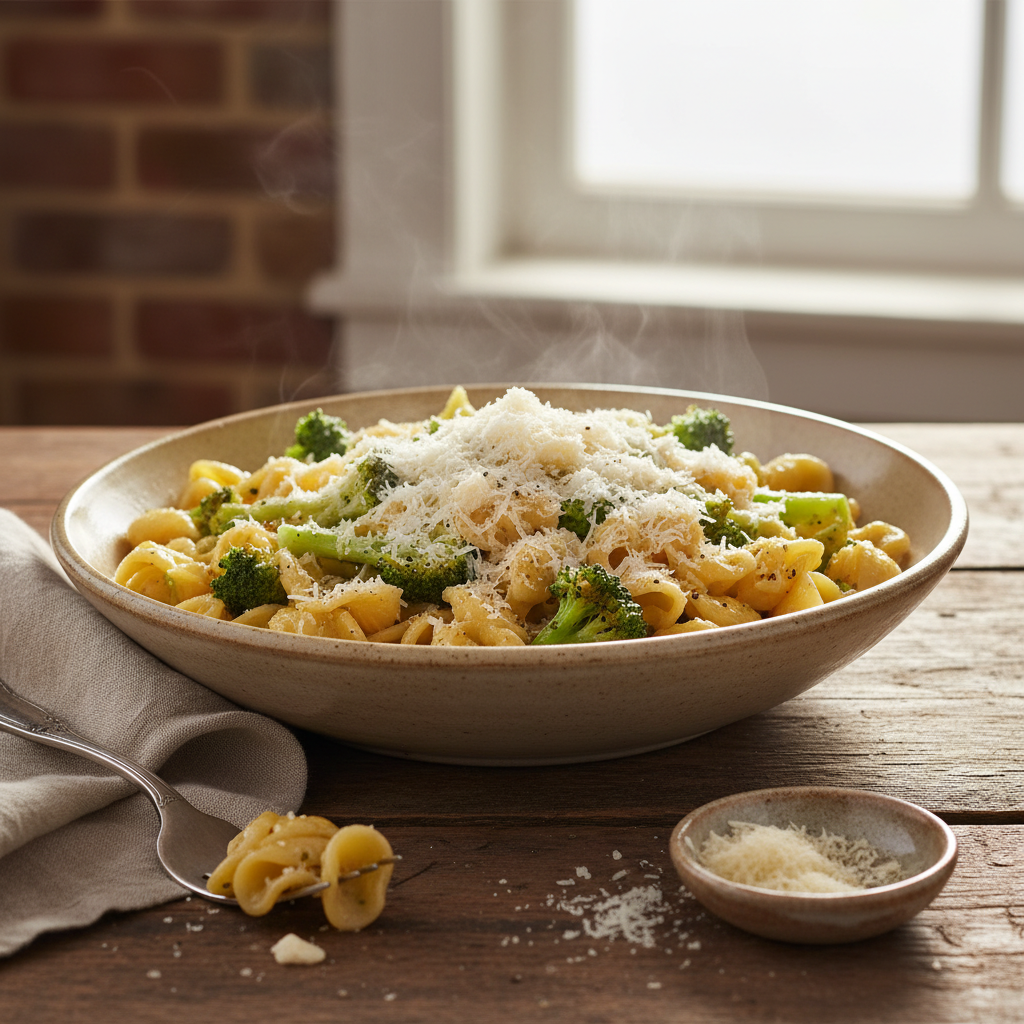 Pâtes au Parmesan et Brocoli