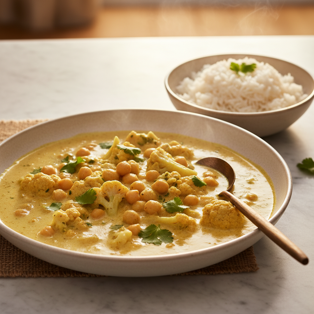 Curry de Chou-Fleur et Pois Chiches