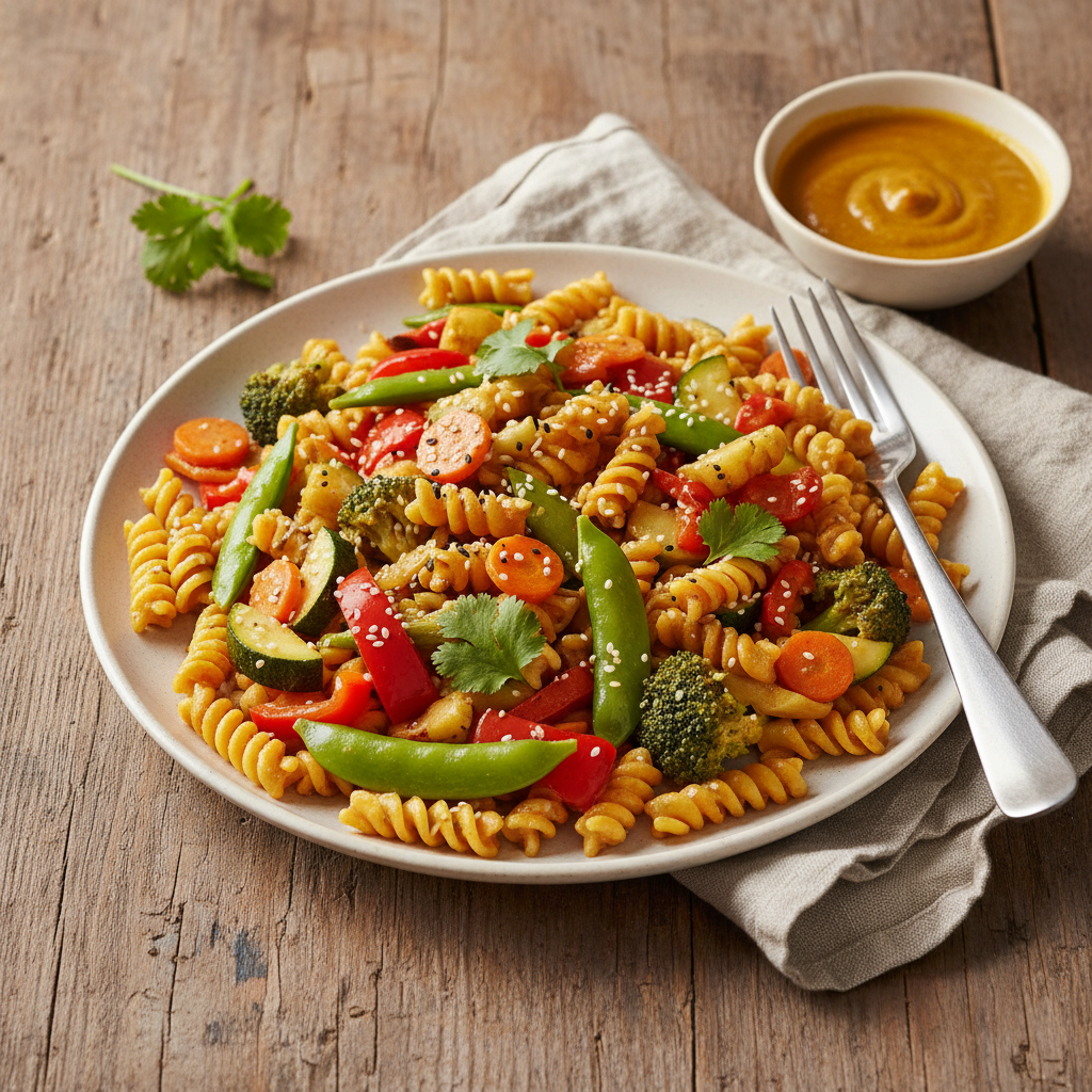 Pâtes au Curry et Légumes