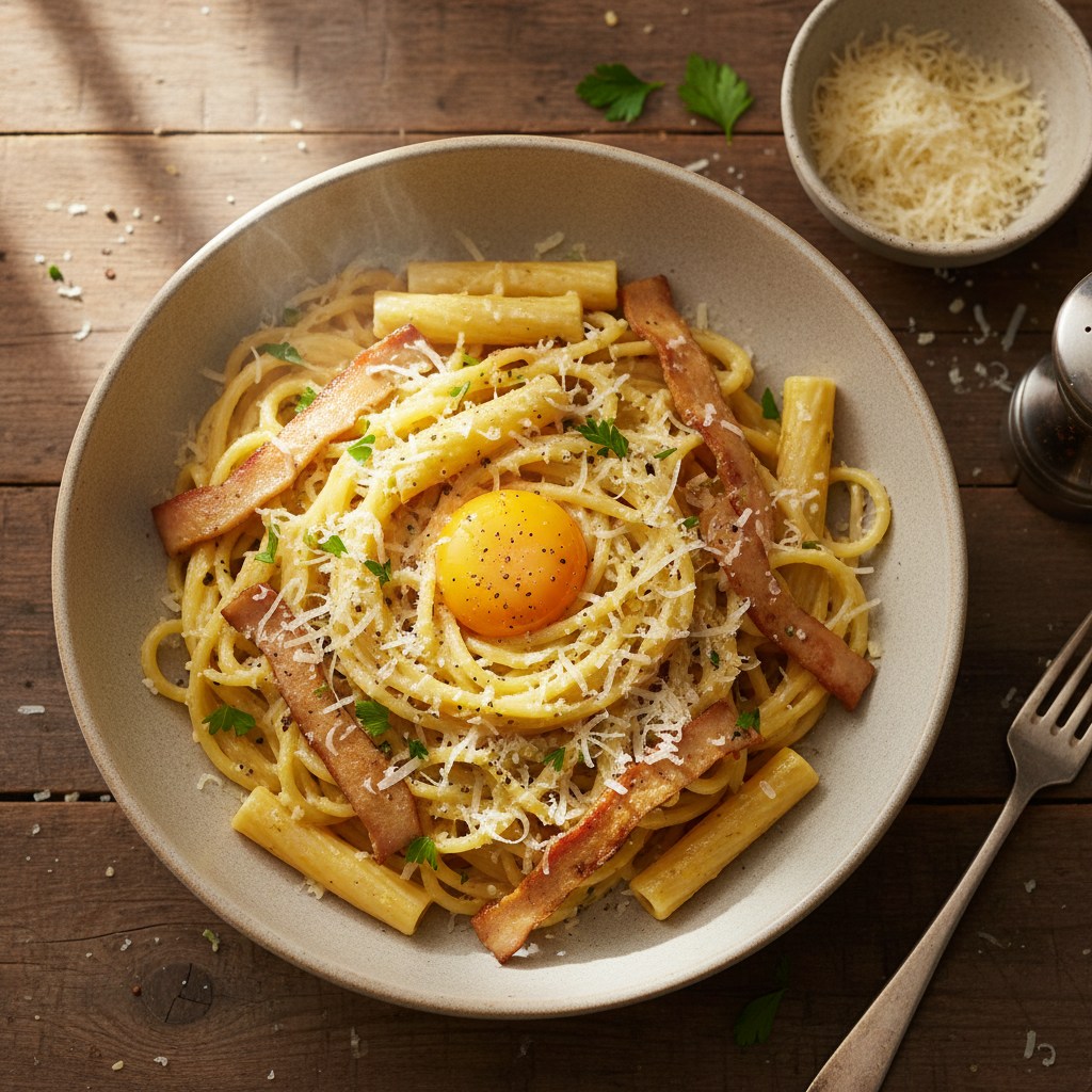 Pâtes Carbonara Végétarienne