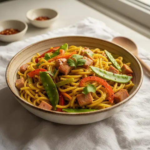 Quick Asian Curry Pasta