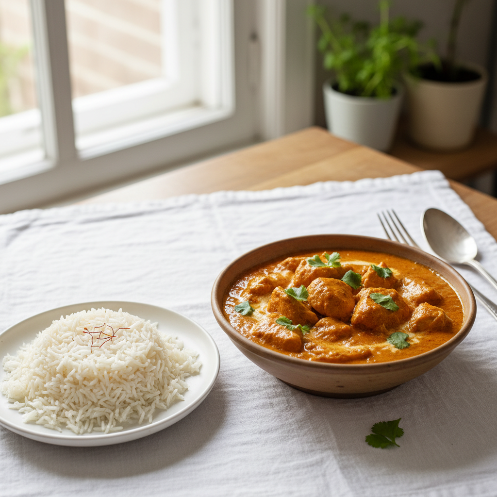Poulet tikka masala avec riz