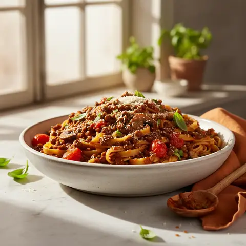 Gourmet Vegetarian Bolognese Pasta