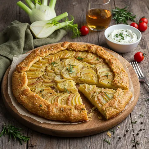 Italienischer Kartoffel-Fenchel-Fladen
