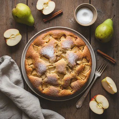 Simple Apple and Pear Cake