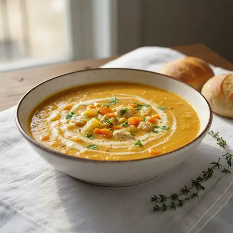 Creamy Chicken, Carrot, and Potato Soup