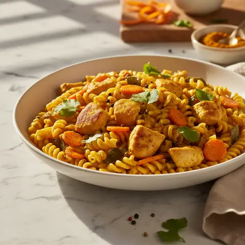 Pasta with Curry Chicken
