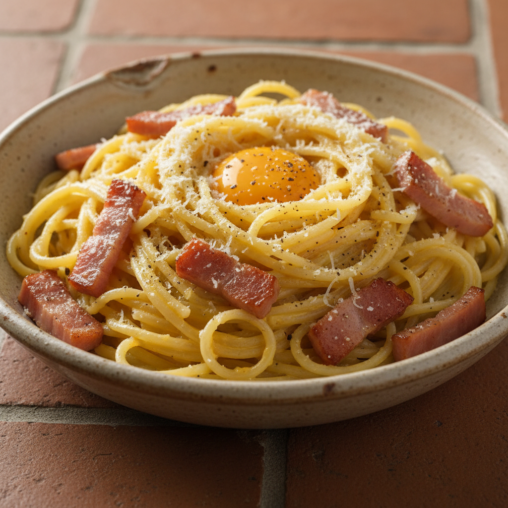 Pâtes Carbonara Simplifiée au Jambon