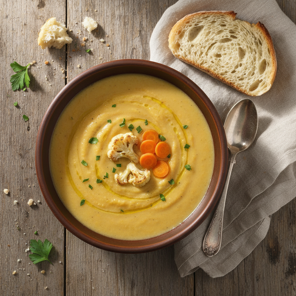 Soupe Crémeuse Chou-Fleur et Carottes