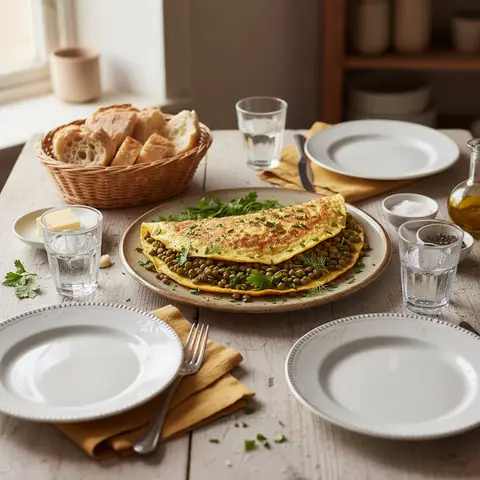 Lentil and Herb Omelet