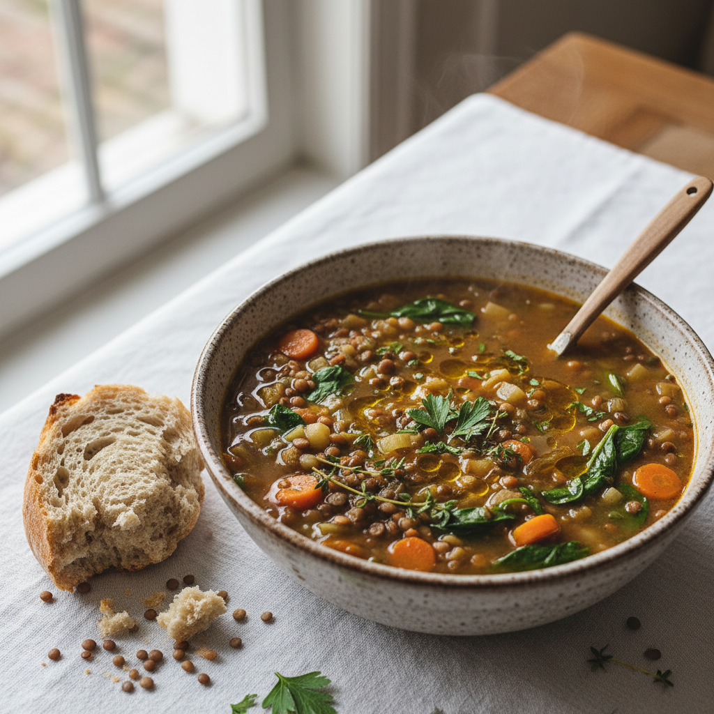 Soupe aux Lentilles et Légumes