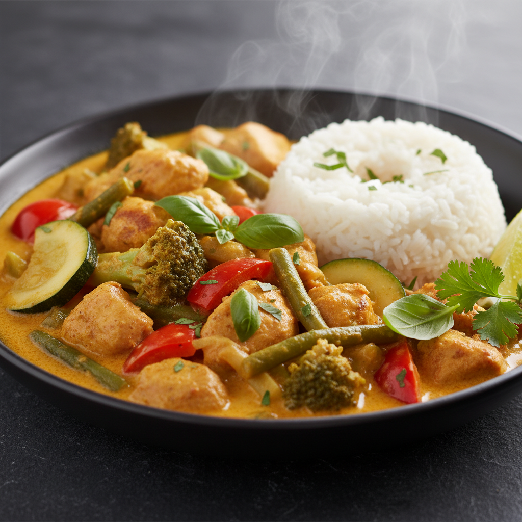 Curry de Légumes et Poulet Thaï