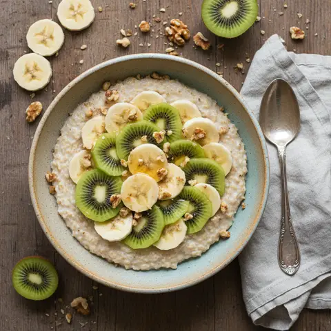 Exotic Porridge with Kiwis and Bananas