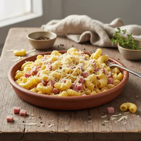 Pasta with Gruyère and Ham
