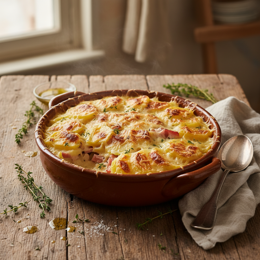 Gratin de Pommes de Terre et Jambon
