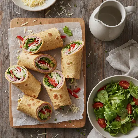 Ham and Gruyère Wraps