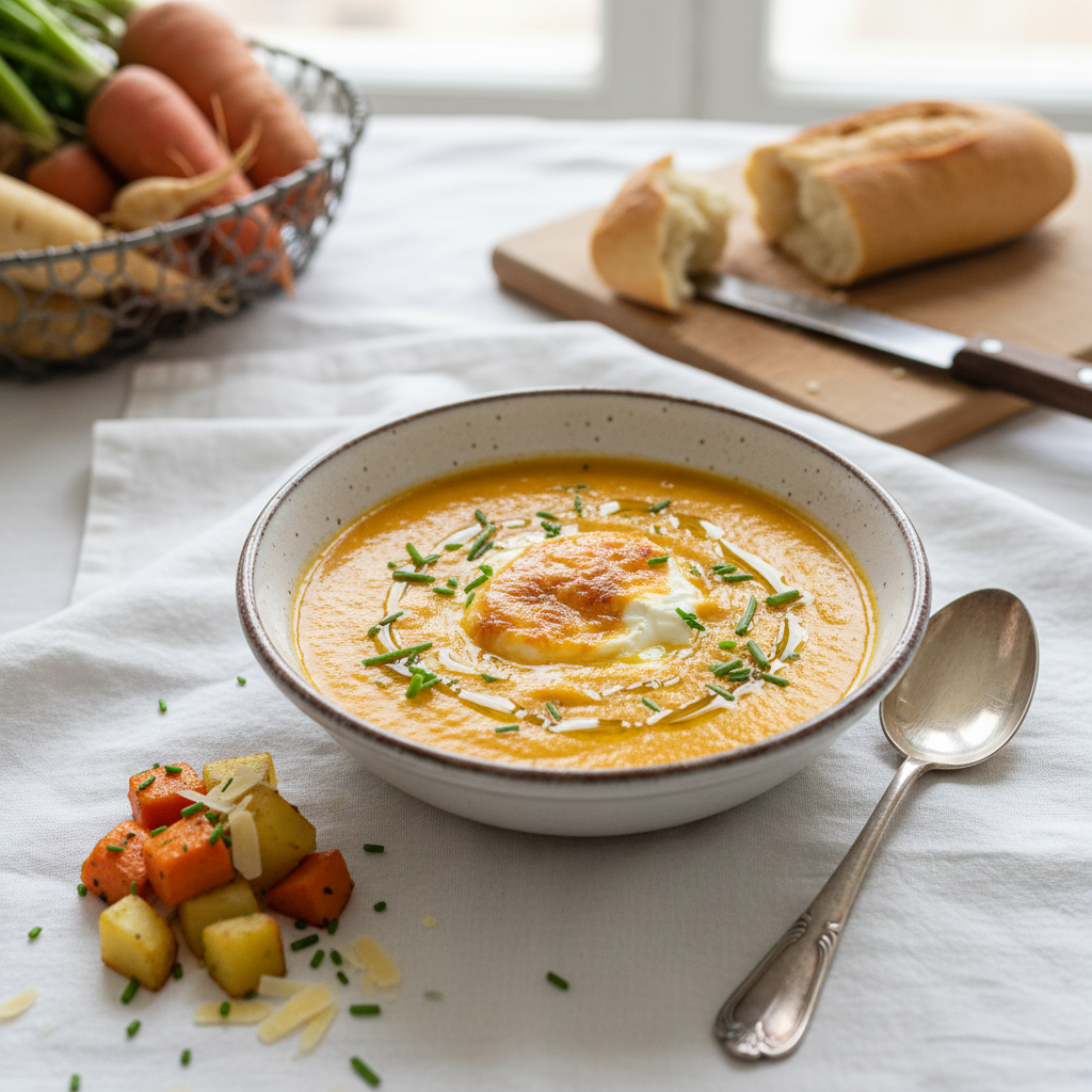 Soupe Crémeuse Carotte-Pomme de Terre