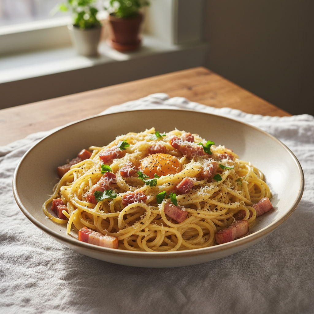 Pâtes à la Carbonara Simple